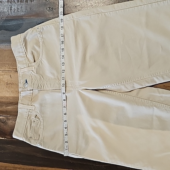Levi's 577 Cream Wide Leg Cropped Pants Size 8 - Picture 8 of 12